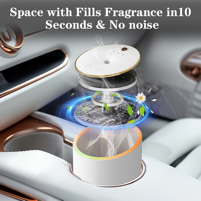 GlimmaX Smart Car Air Freshener,Atmosphere Light and Star Light,Healthy Eco-Friendly Fragrance,Auto On/Off,3 Adjustable Modes,White Car Air Freshener Perfect for Cars,Bedroom,Office-GlimmaX
