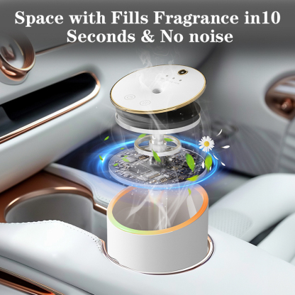 GlimmaX Smart Car Air Freshener,Atmosphere Light and Star Light,Healthy Eco-Friendly Fragrance,Auto On/Off,3 Adjustable Modes,White Car Air Freshener Perfect for Cars,Bedroom,Office-GlimmaX