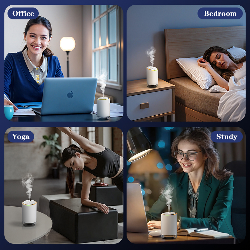 GlimmaX Smart Car Air Freshener,Atmosphere Light and Star Light,Healthy Eco-Friendly Fragrance,Auto On/Off,3 Adjustable Modes,White Car Air Freshener Perfect for Cars,Bedroom,Office-GlimmaX