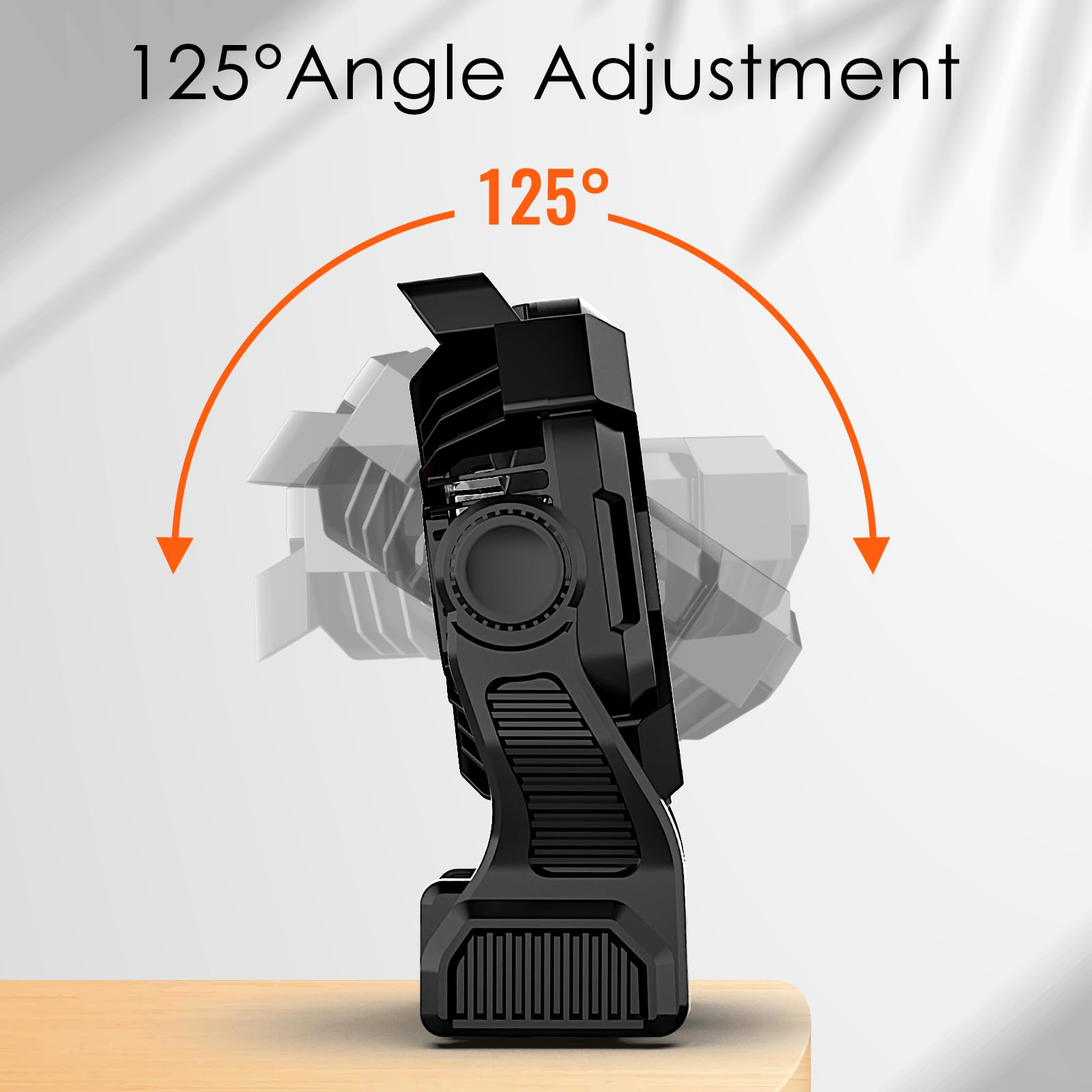 IMPRESIA Camping Akku Ventilator mit 10400mAh Akku Zeltventilator mit Typ-C Eingang USB Ausgang Leise Tragbarer Tischventilator mit LED-Licht und Haken für Outdoor Zelt Reisen Zuhause Büros