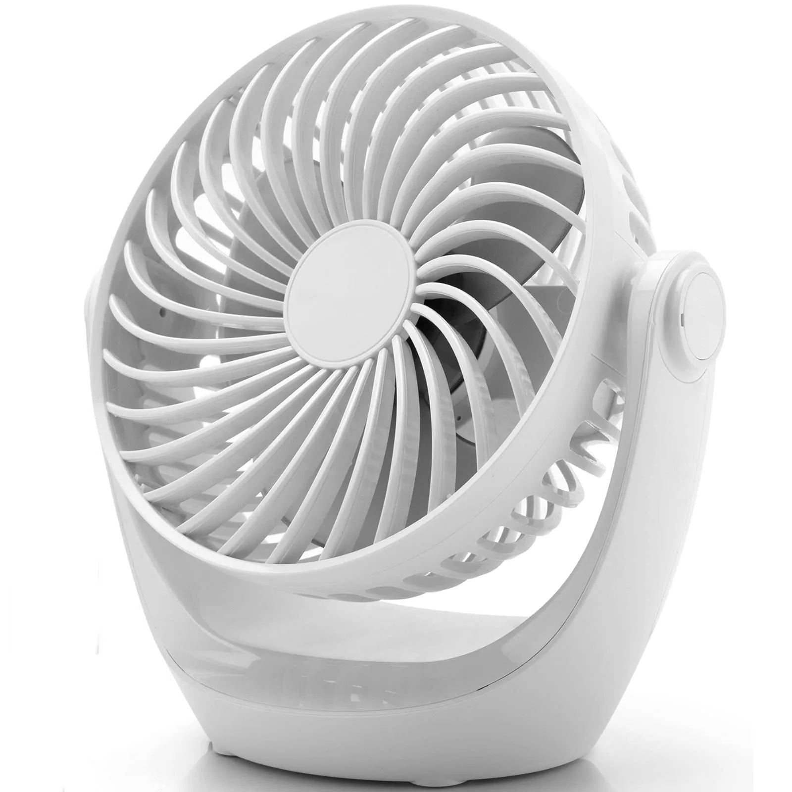 IMPRESIA USB Ventilator, Ventilator klein Tischventilator mit starkem Luftstrom und Leise Betrieb 3 Geschwindigkeiten, 360 ° Drehbarer Kopf, Einfach zu Tragen für Büro, Zuhause und im Freien