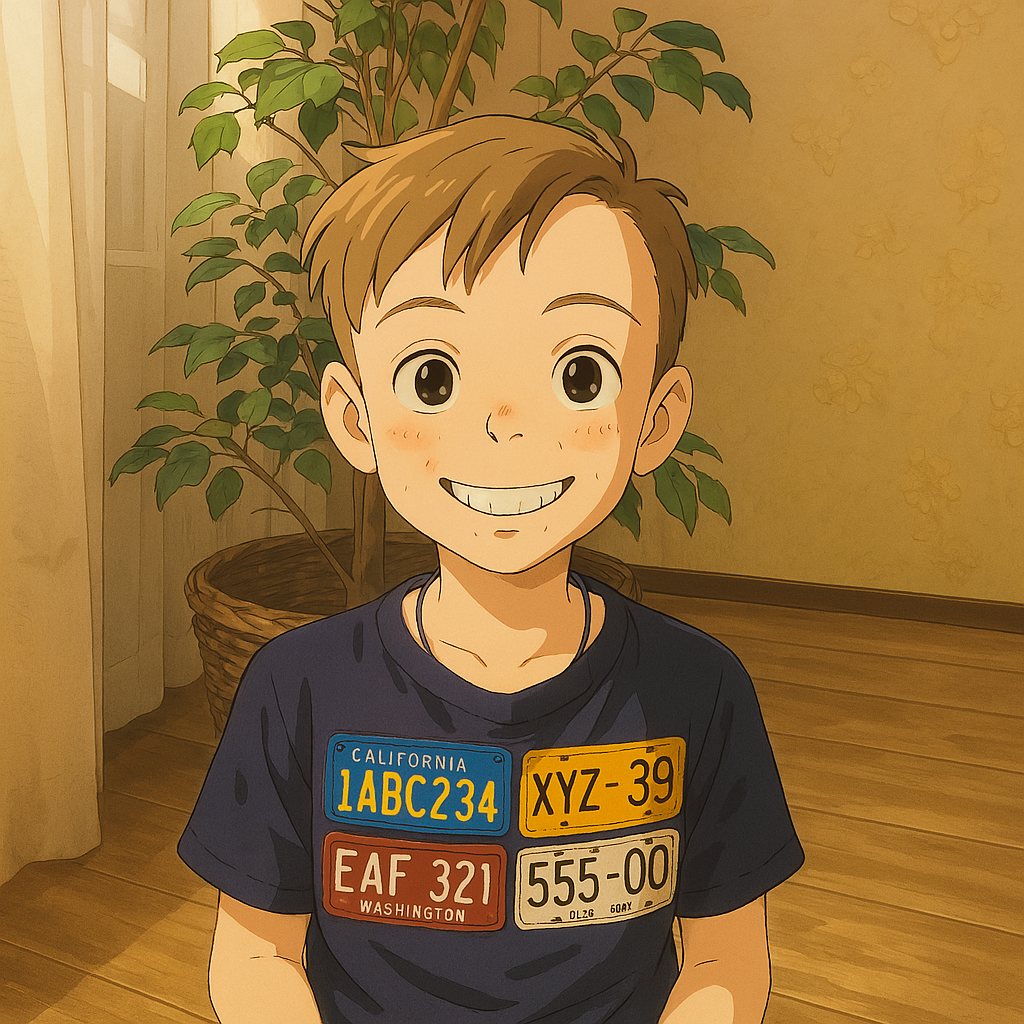 Ghibli style artwork showing a family scene