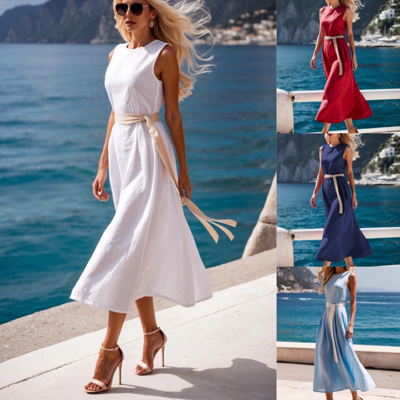 Vestito in Lino "Elegance Mediterranea"