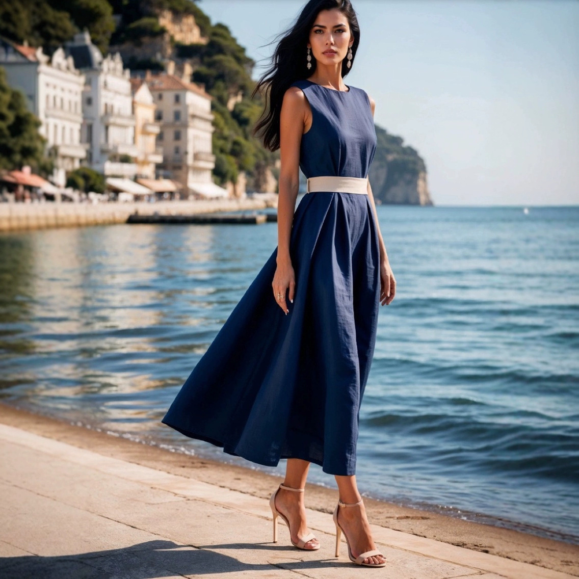 Vestito in Lino "Elegance Mediterranea"