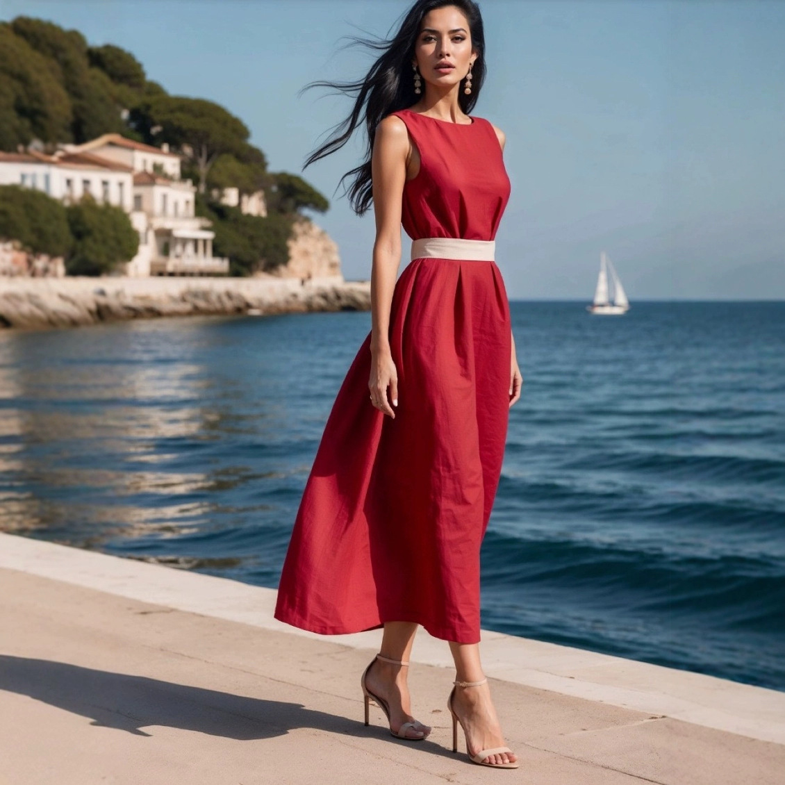 Vestito in Lino "Elegance Mediterranea"