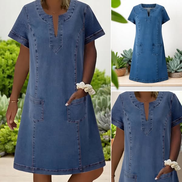 GILJA - Vestito in Denim Morbido per Donna