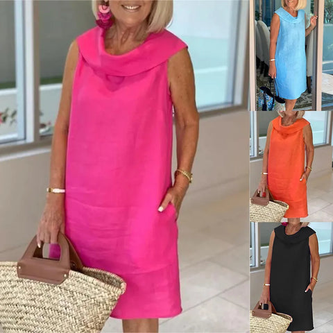 Vestito in Lino e Cotone per Donna: Eleganza Naturale, Artigianato Italiano