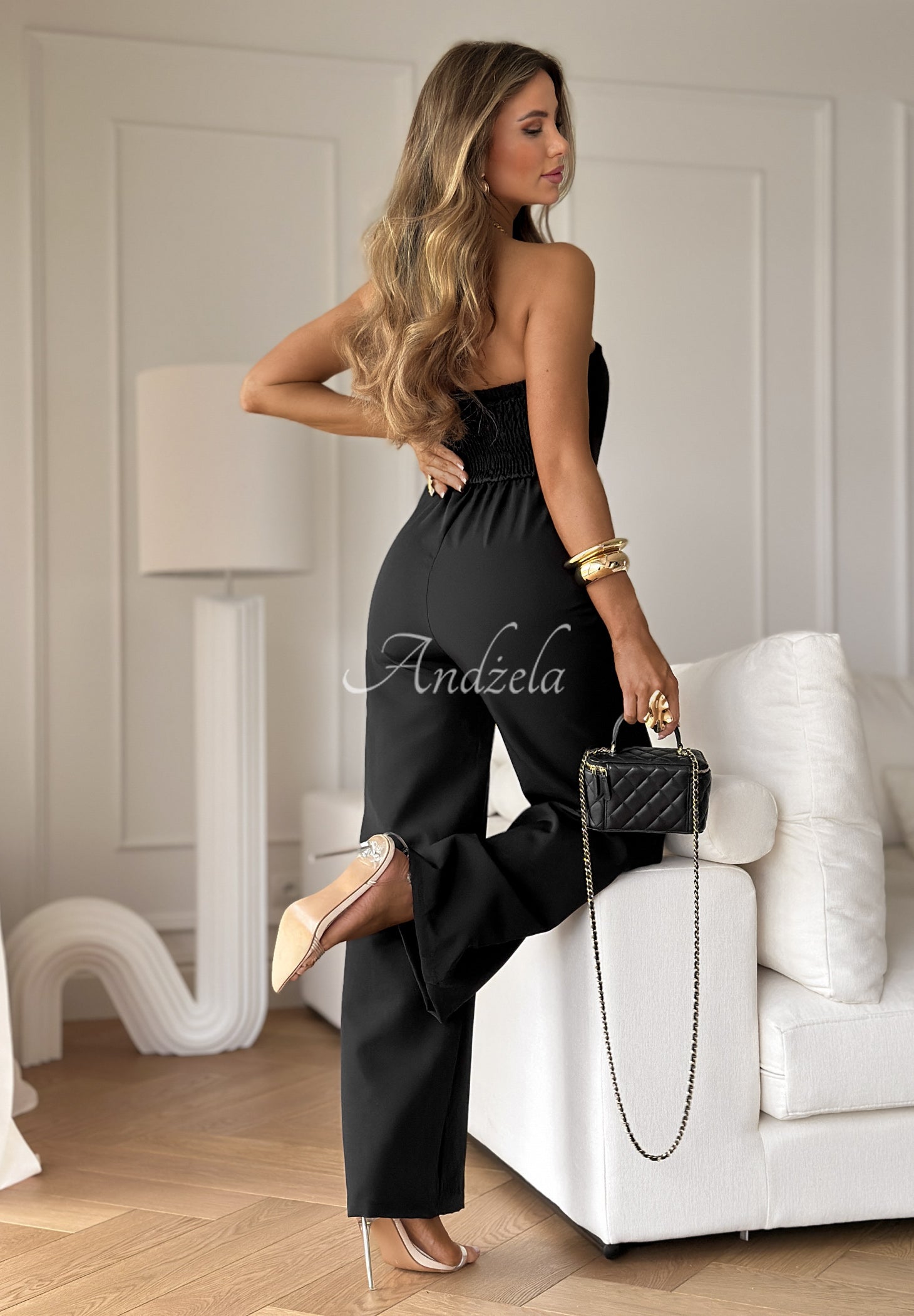 Donna Elegante - Tutto-in-Uno Tubino con Pantalone a Zampa di Elefante