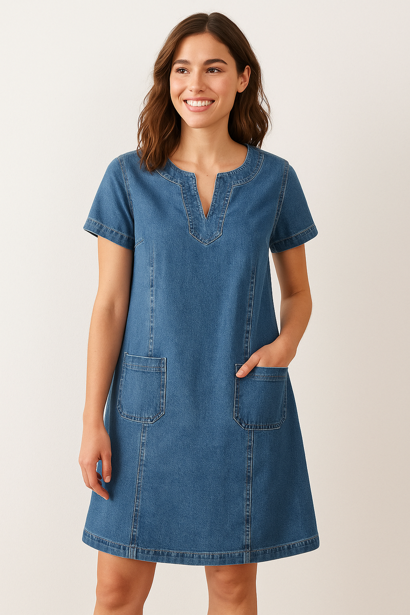 GILJA - Vestito in Denim Morbido per Donna