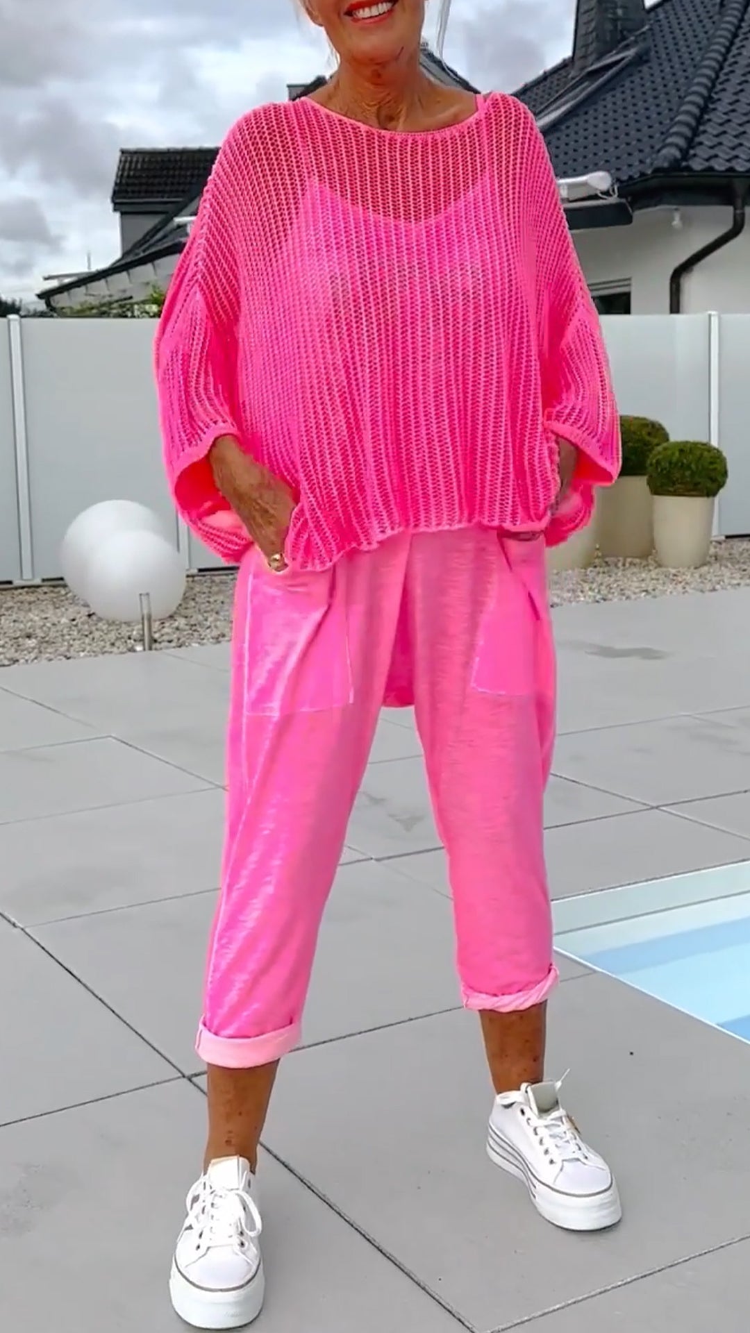 Spanou - Tuta Casual e Camicia Con Scollo Rotondo