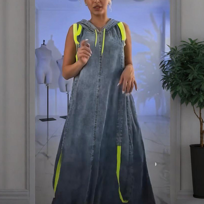 Vestito Cult in Denim Fluorescente