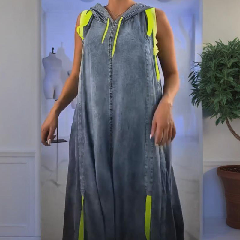 Vestito Cult in Denim Fluorescente