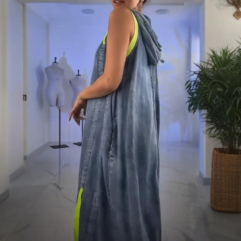 Vestito Cult in Denim Fluorescente