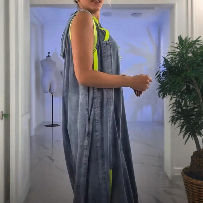 Vestito Cult in Denim Fluorescente