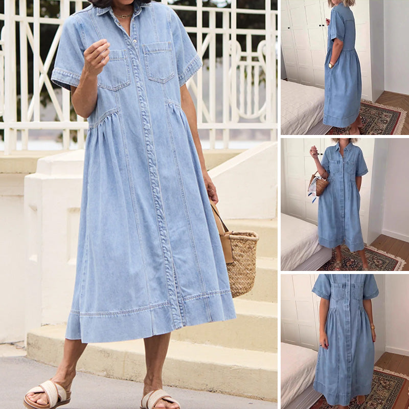 Vestito Midi in Denim Liguria