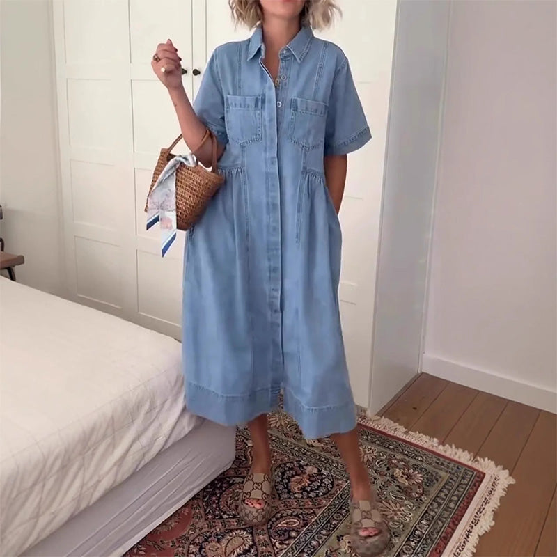 Vestito Midi in Denim Liguria