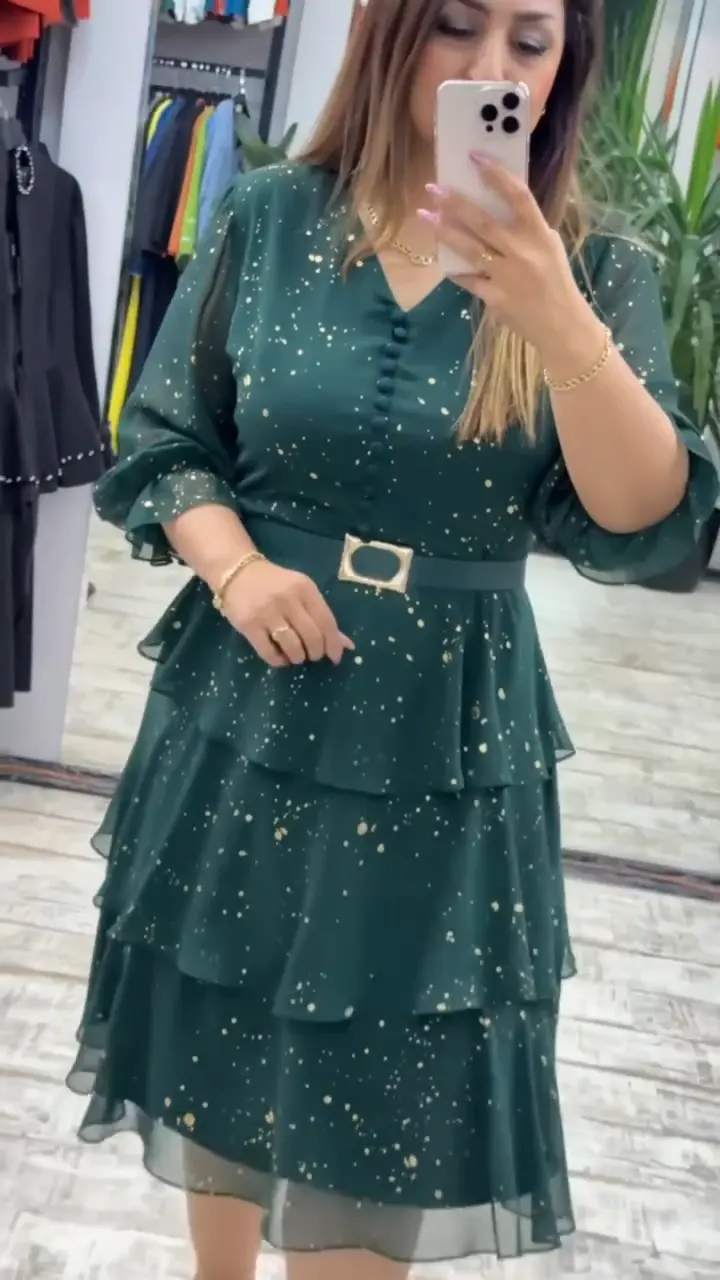Abito Midi Donna Plus Size Stella | Lussuoso ed Elegante
