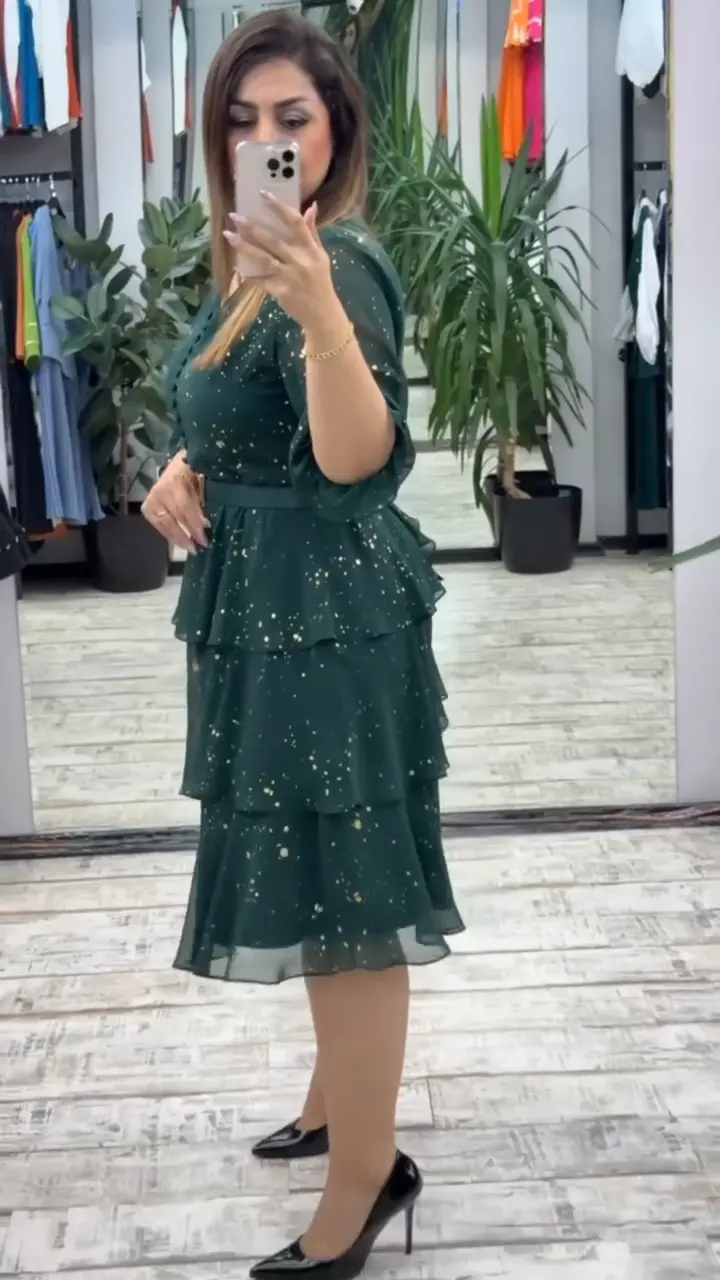 Abito Midi Donna Plus Size Stella | Lussuoso ed Elegante