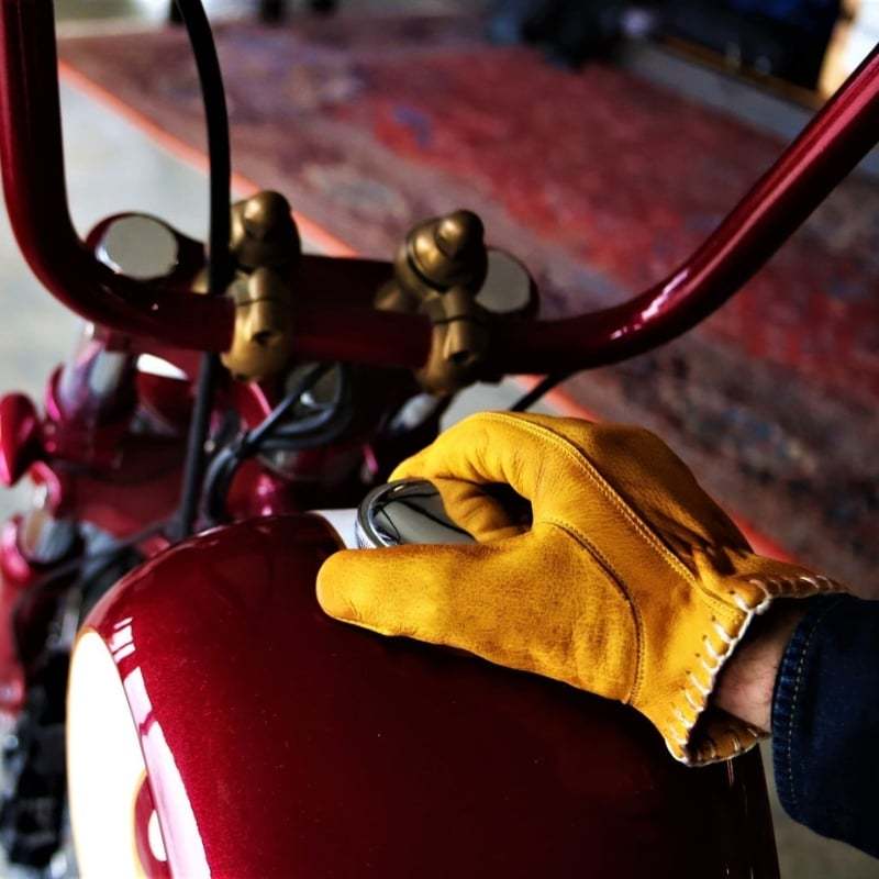 Handmade Leather Motorcycle Gloves