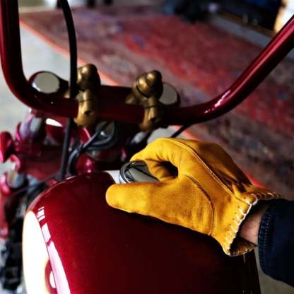 Handmade Leather Motorcycle Gloves
