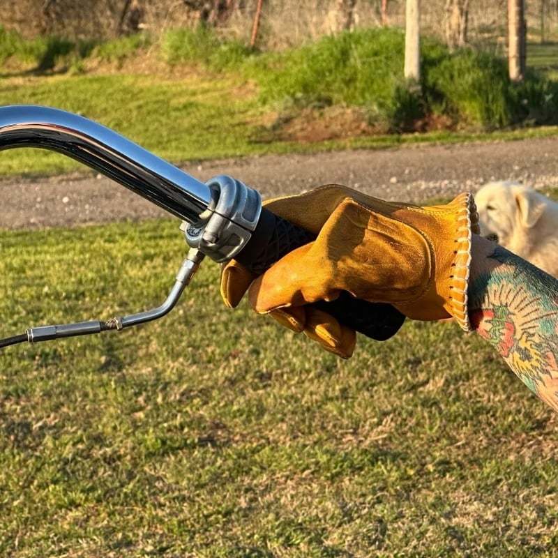 Handmade Leather Motorcycle Gloves