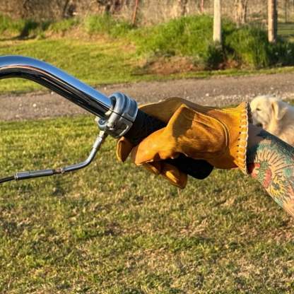 Handmade Leather Motorcycle Gloves