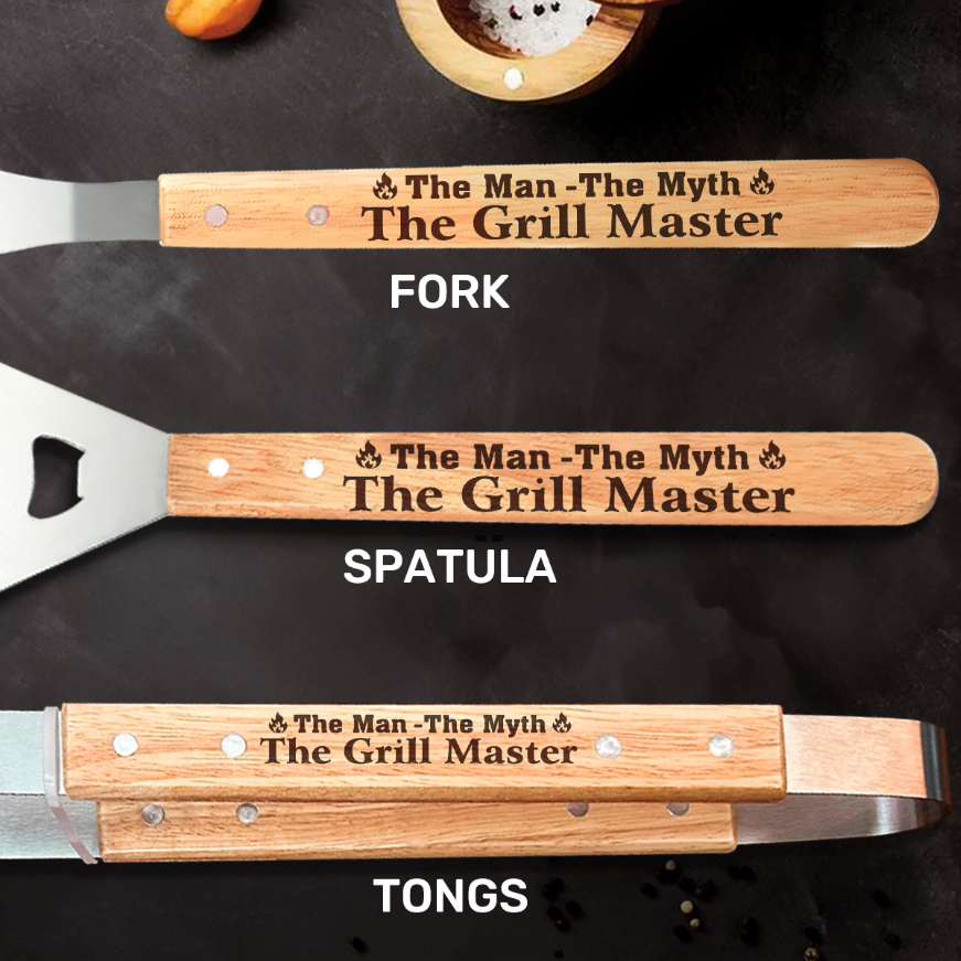 The Man The Myth The Grill Master - Personalized BBQ Spatula Or Tool s