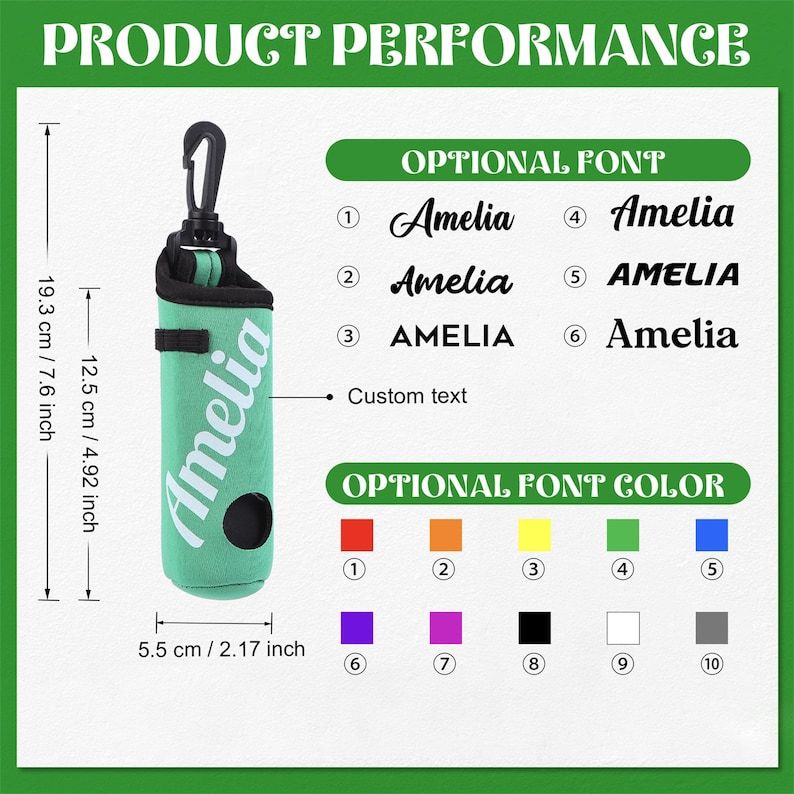 Personalized Golf Ball Bag, Stylish Pouch for Golf Balls, Golf Gifts for Him, Fathers Day Gift, Gift for Golf Lovers