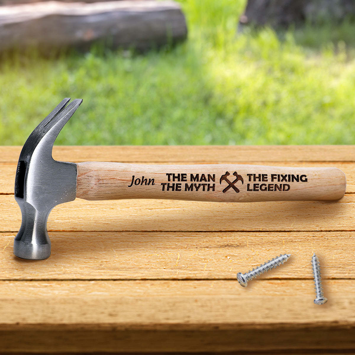 Dad – The Man, The Myth, The Fixing Legend - Personalized Wooden Hammer