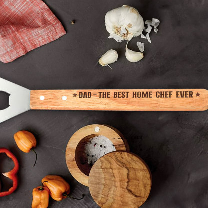 Dad The Best Home Chef Ever - Personalized BBQ Spatula Or Tool set