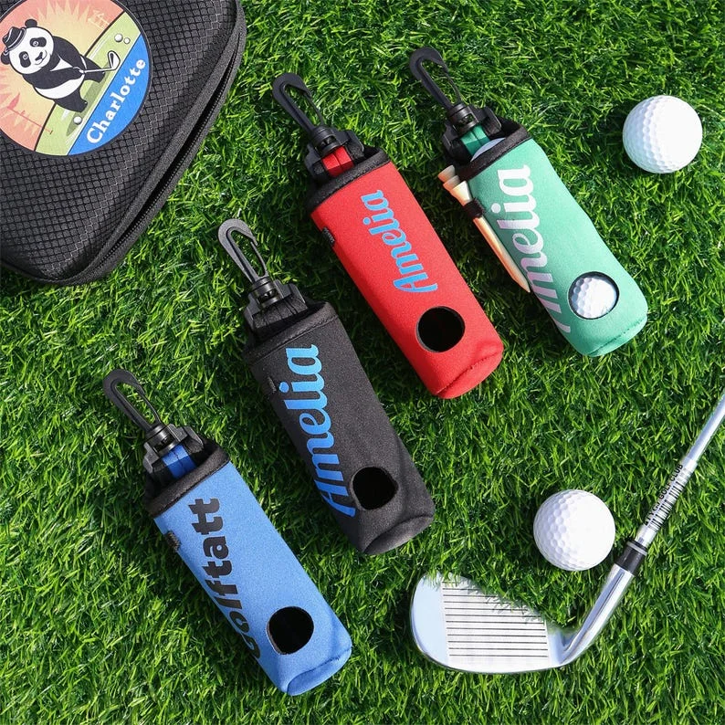Personalized Golf Ball Bag, Stylish Pouch for Golf Balls, Golf Gifts for Him, Fathers Day Gift, Gift for Golf Lovers