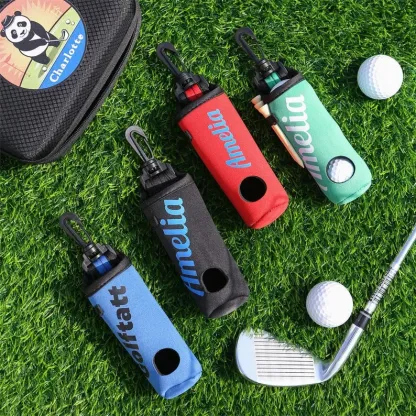Personalized Golf Ball Bag, Stylish Pouch for Golf Balls, Golf Gifts for Him, Fathers Day Gift, Gift for Golf Lovers