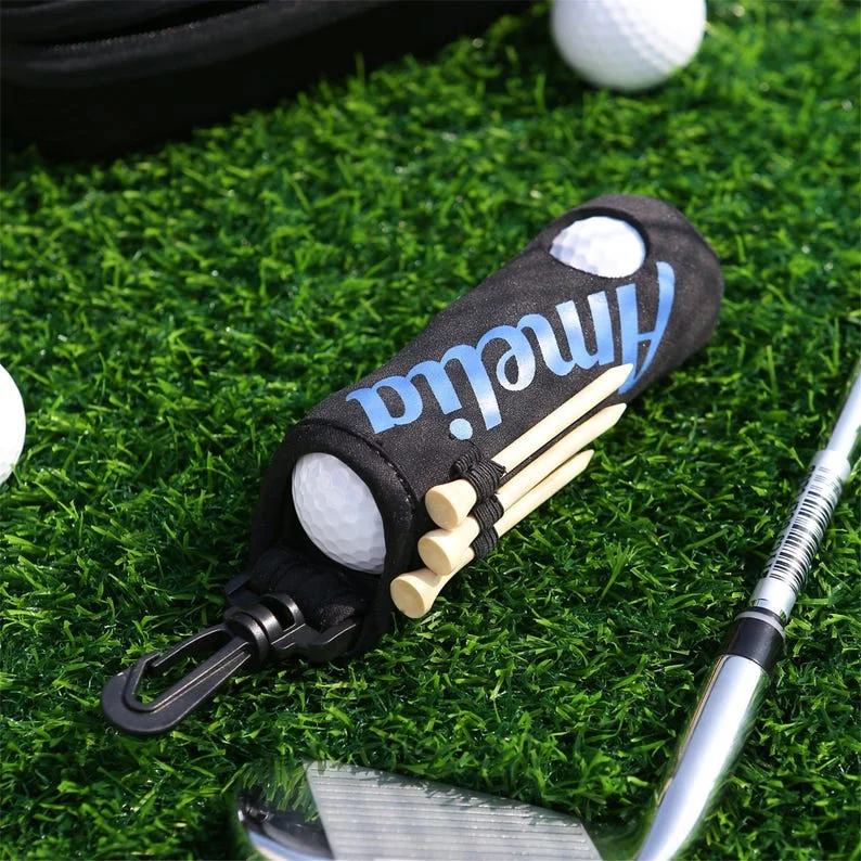 Personalized Golf Ball Bag, Stylish Pouch for Golf Balls, Golf Gifts for Him, Fathers Day Gift, Gift for Golf Lovers