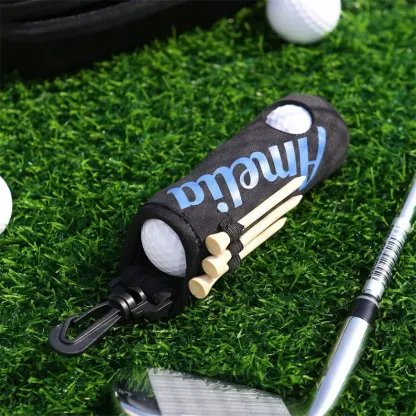 Personalized Golf Ball Bag, Stylish Pouch for Golf Balls, Golf Gifts for Him, Fathers Day Gift, Gift for Golf Lovers