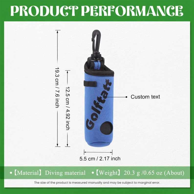 Personalized Golf Ball Bag, Stylish Pouch for Golf Balls, Golf Gifts for Him, Fathers Day Gift, Gift for Golf Lovers