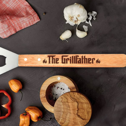 The Grill Father - Personalized BBQ Spatula Or Tool set