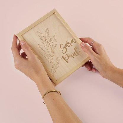 Custom Wooden Photo Frame Gifts For Her, Personalized Keepsake Box
