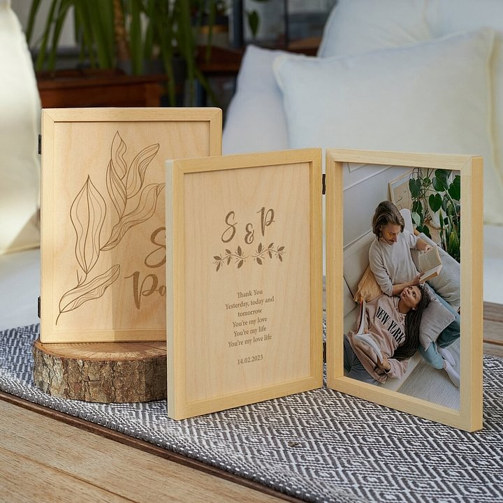 Custom Wooden Photo Frame Gifts For Her, Personalized Keepsake Box