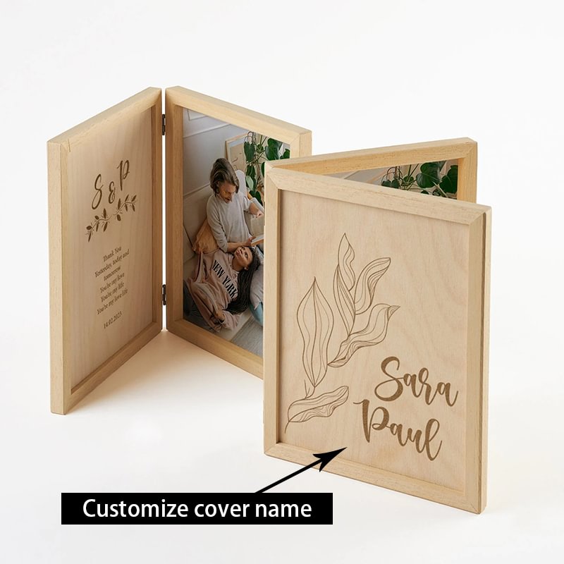 Custom Wooden Photo Frame Gifts For Her, Personalized Keepsake Box