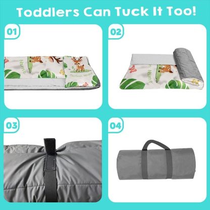 Custom Personalized Name Kids Nap Mat Cute Fox