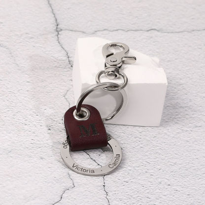 Personalized Dad Keychain Engraving 1-6 Names Father’s Day Gift