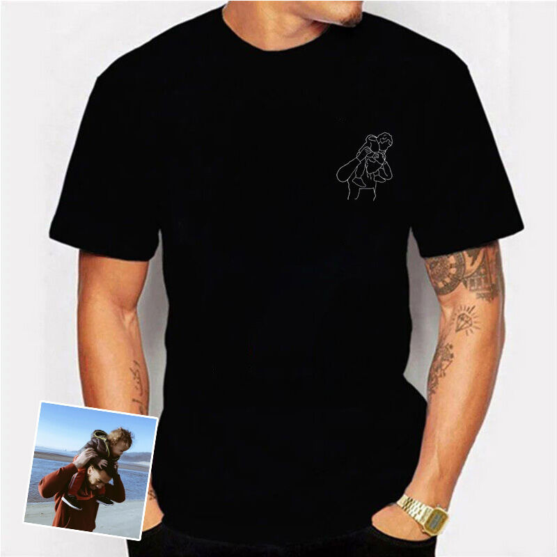 Personalized T-shirt with Custom Picture Design for Father's Day Gift