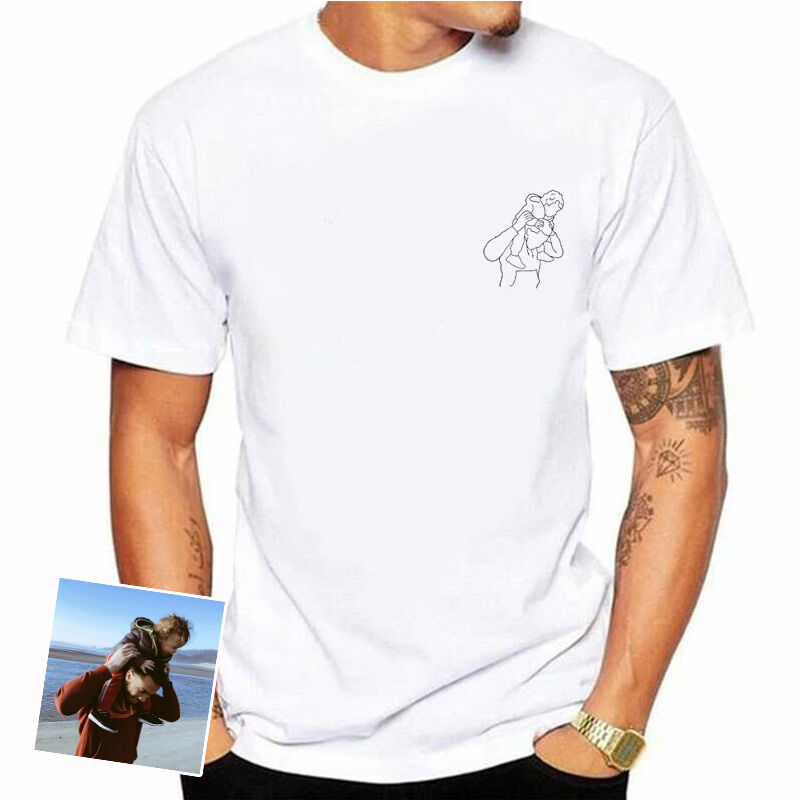 Personalized T-shirt with Custom Picture Design for Father's Day Gift