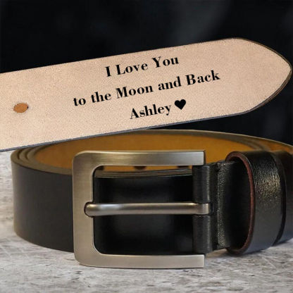 Personalized Men's Leather Belt Handcrafted Custom Genuine Leather Belt for Him