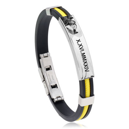 Personalized Men's Bracelet Custom Photo And Text Warm Gift