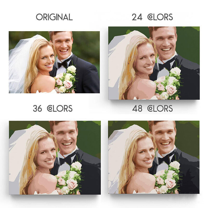 Personalized Photo Frame Custom Diy Paint By Numbers Kits Interesting Gift for Family