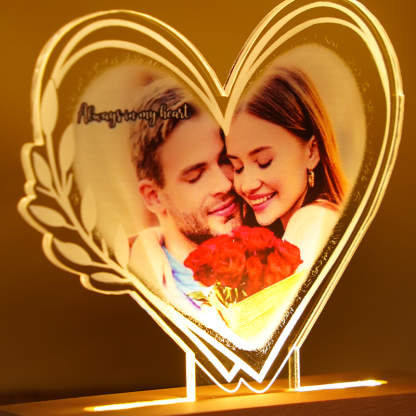 Personalized acrylic couple light plate photo