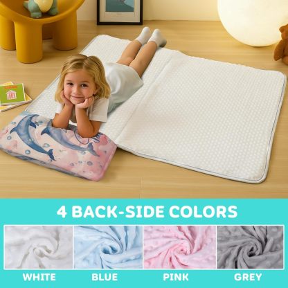 Custom Personalized Name Kids Nap Mat Cute Dolphin Pattern