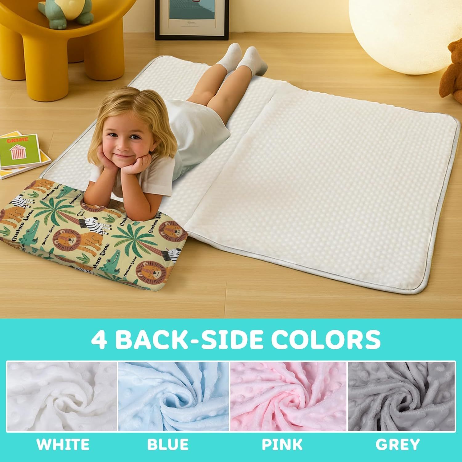 Custom Personalized Kids Nap Mat Animal 01 Edition