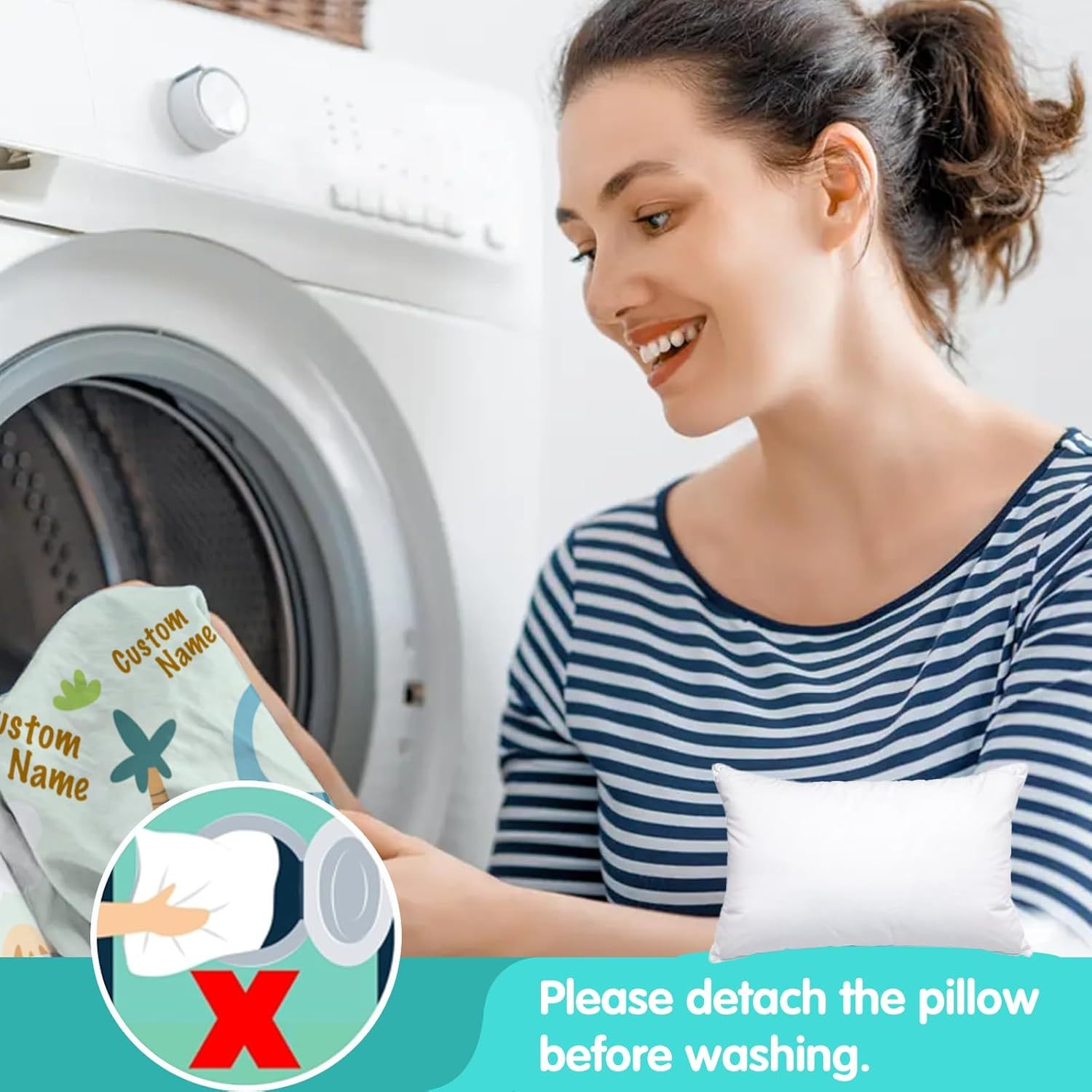 Custom Personalized Name Kids Nap Mat Green Dinosaur